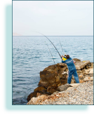 Fisherman casting, Kalyves, Crete, Greece